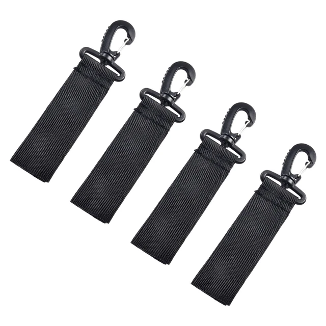 Élastiques Pour Laisses De Pagaie Kayak - Lot De 2, Longueur Réglable 100-214 Cm, Crochet Métal (noir)