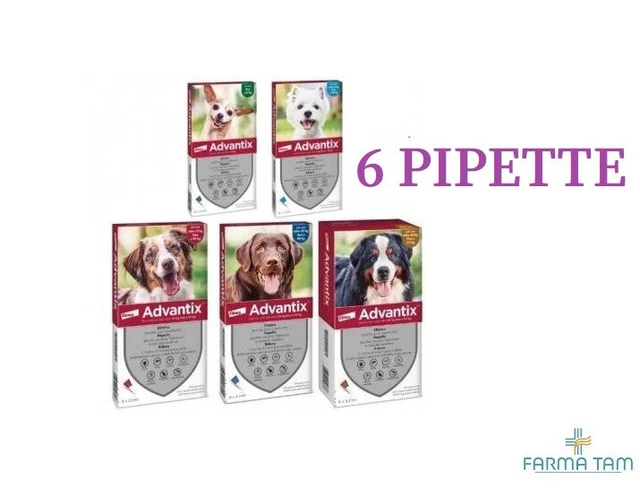 Advantix Spot-On Trattamento Antiparassitario per Cani da 4 a 60 Kg - 6 Pipette