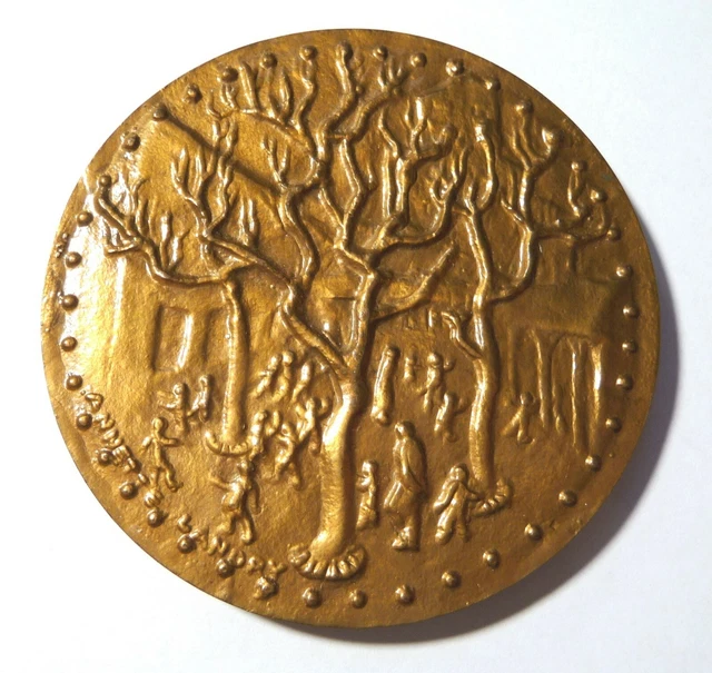Médaille De Cavalier En Bronze Signée Dubois - Jeton Ancien