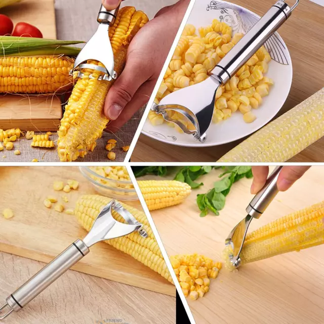 Desgranadora de maíz manual accesorios de cocina choclo mazorca elote 2 PIEZAS 2