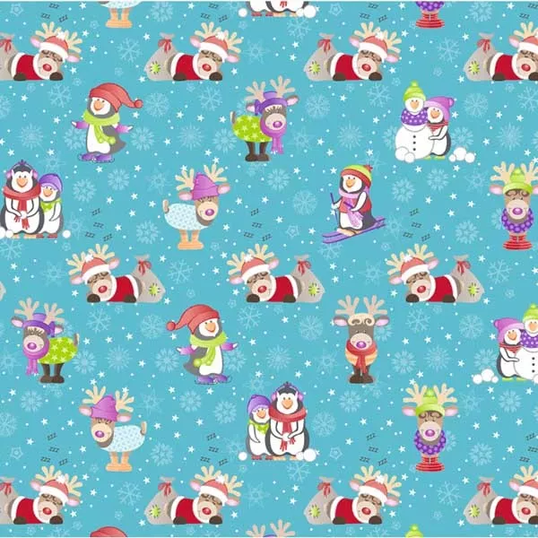 Susy Card Geschenkpapier Weihnachten Spass im Schnee Snow & Fun m²/€2,11 Neu