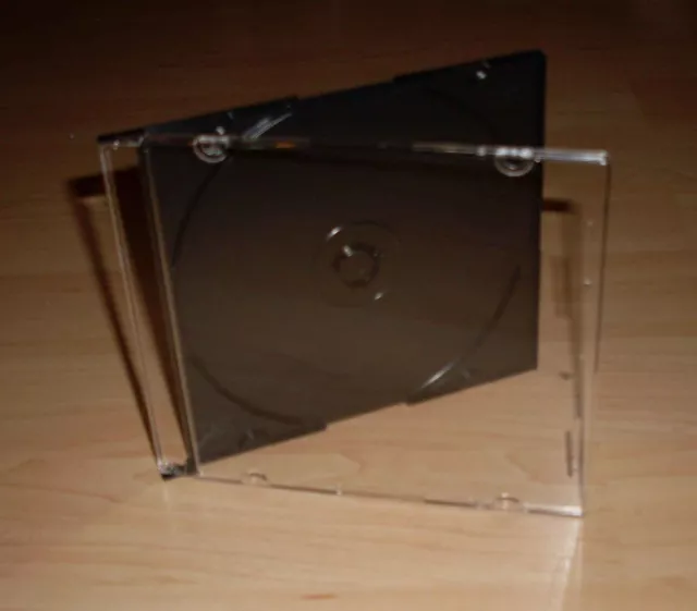 5 CD Hüllen durchsichtig schwarz Case Cases Hülle Maxi SLIM Slimcase 5mm Neu