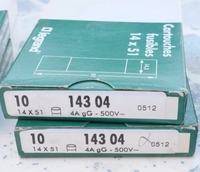 Legrand 0 143 04 014304 Cartouche gG 14X51 4A 500V boite de 10