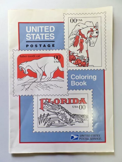 1994 United States Postal Service Postage Stamp Coloring Book Lightly Used 040