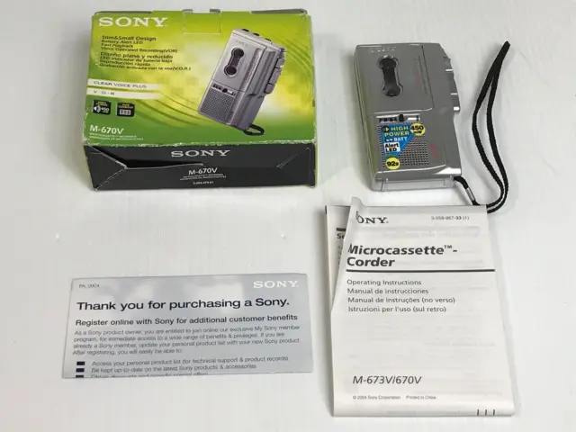 Sony M-670V Microcassette Recorder