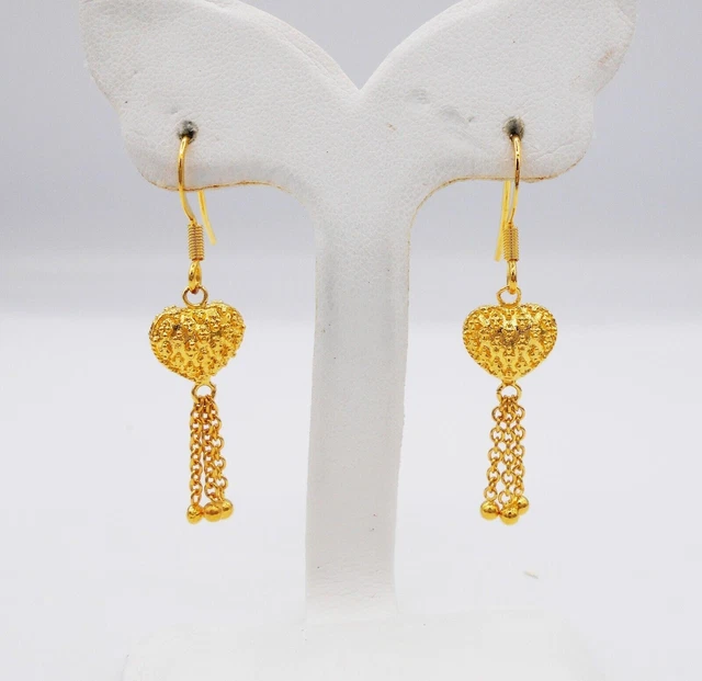 Dangle Heat 22K 23K 24K THAI BAHT YELLOW GOLD Filled ... - EBay