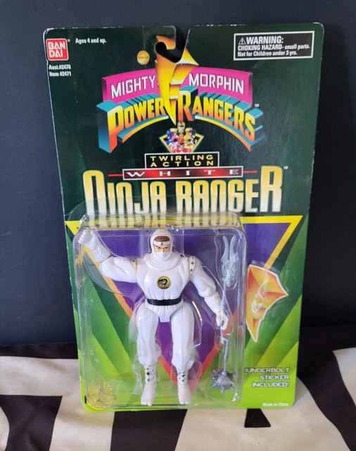 Jouet Power Rangers White Ninja Ranger – Bandai 1995 – Sous Blister – Occasion