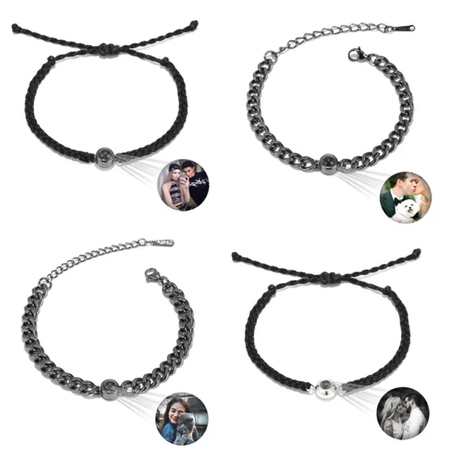 Circle Photo Projection Bracelet Personalized Handmade Bracelets For CoupF7