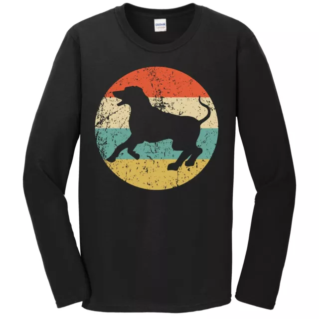 Rhodesian Ridgeback Shirt - Retro Dog Breed Icon Long Sleeve T-Shirt