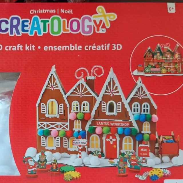 Creatology 3D Christmas Fabric Craft Kit Gingerbread House Noel Holiday Kids