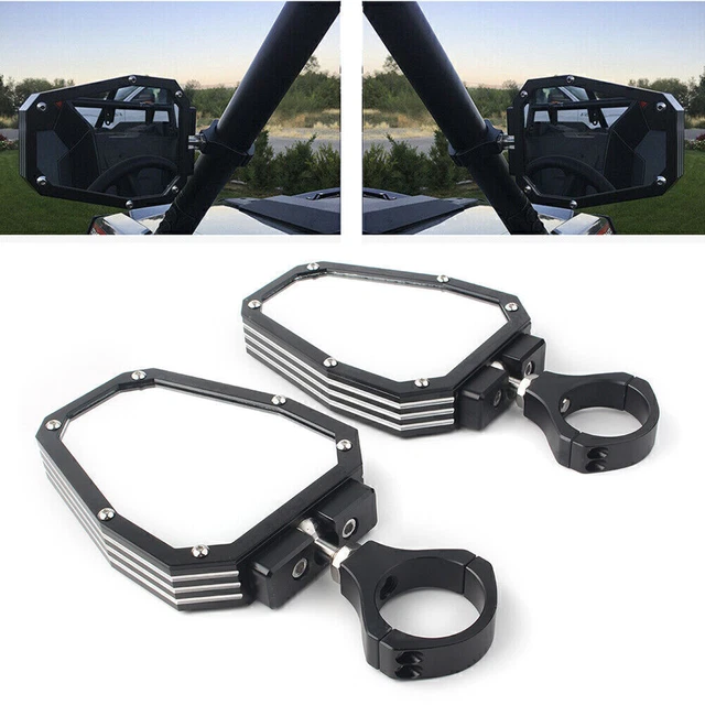 UTV Offroad 1.75" Handle Bar End Rearview Side Mirrors For Polaris RZR 1000 XP