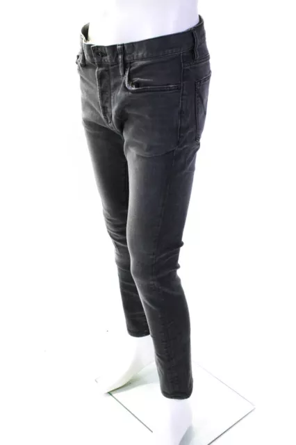 John Varvatos Star USA Mens Wight Skinny Leg Jeans Off Black Cotton Size 33 2