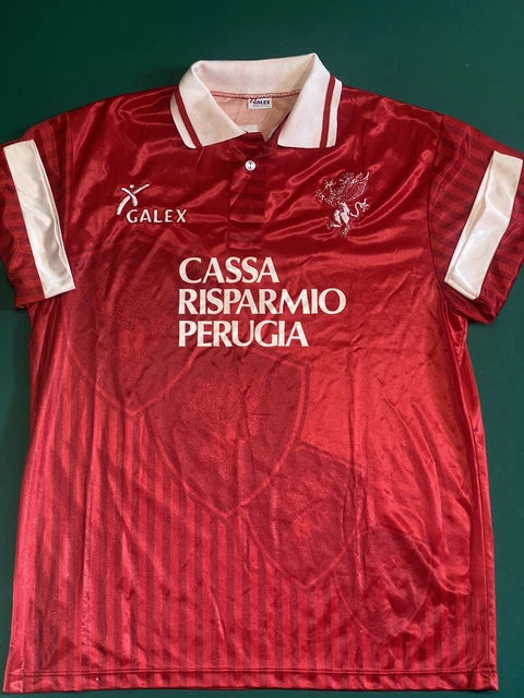MAGLIA CALCIO PERUGIA Match Worn Preparata Evangelisti 1995/96 Galex