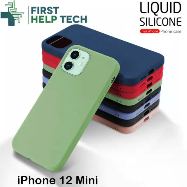 Liquid Silicone Case For iPhone 12 Mini Luxury Thin Soft Phone Cover New