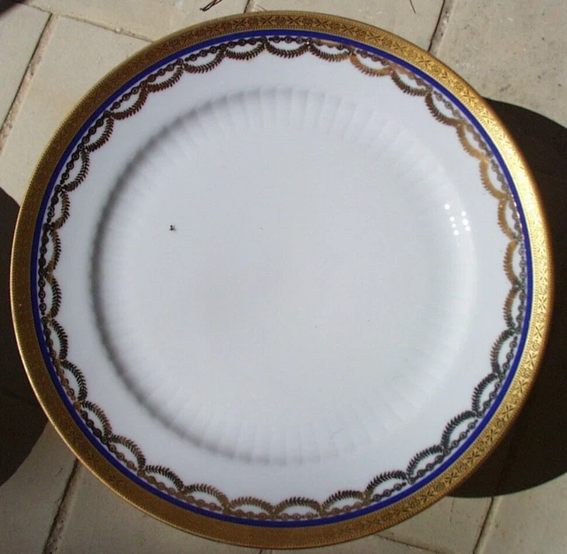 Lot De 4 Assiettes Playmobil Bleu/or - Accessoire Cuisine Ville - Occasion