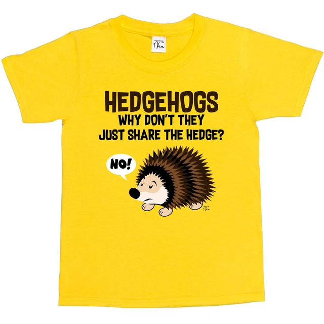 1Tee Kids Boys Hedgehogs Why Don't They Just Share The Hedge T-Shirt