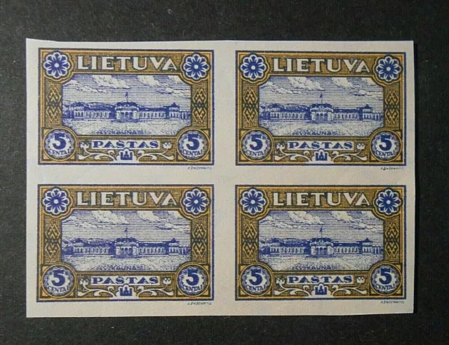 LITHUANIA,LIETUVA ,LITUANIA 1932 "Paesaggi " 5c. in quartina N.D. MNH**