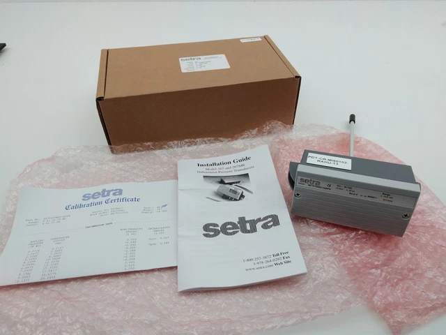 Setra 2671010WD11APFN Differential Pressure Transducer 0-10.0" W.C., 4-20 mA