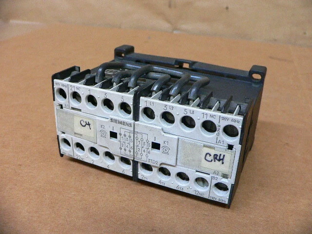 Siemens 3TD2000-1QK6 Reversing Starter Contactor Assembly 110/120V Coil 50 HZ