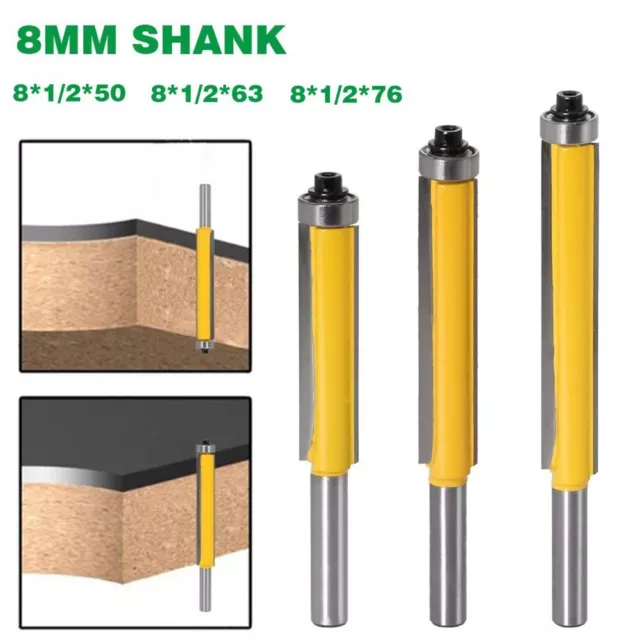 8 mm Schaft Rundfräser 1 Stück zum Schneiden von Holz oder anderen Materialien