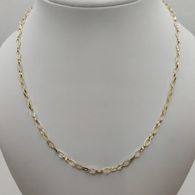 Croce In Oro Giallo 18k Per Comunione E Donna - Con Catena 50 Cm - Peso 2,80 G - Gioiello Never Say Never