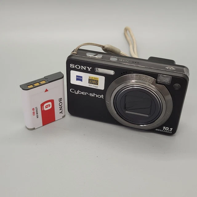 Sony Cybershot DSC-W170 10.1MP Compact Digital Camera Black Tested