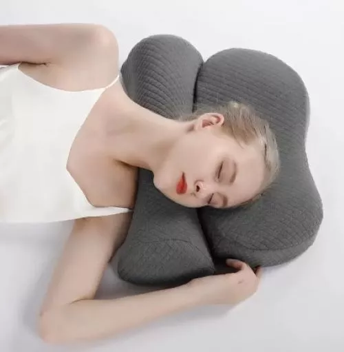 Almohada Cervical de Espuma con Memoria, Almohada Contorneada para Dormir Cómoda