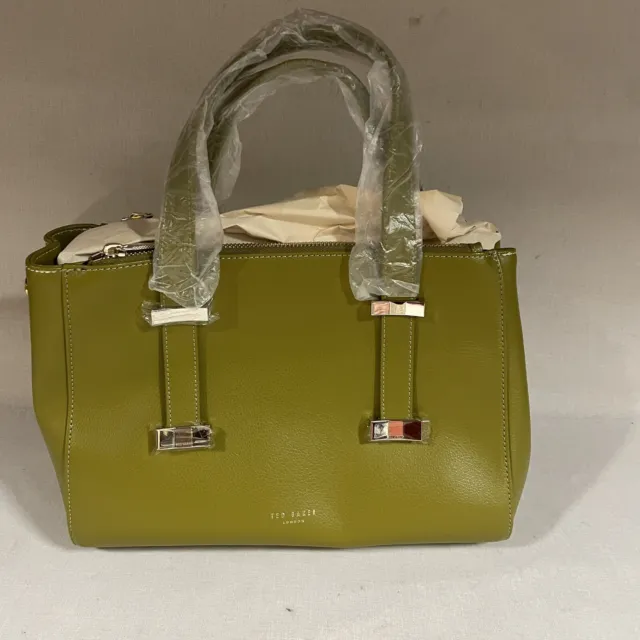 TED BAKER 35 Mid Green Shoulder Bag Brand New Designer Women's Bow Bag Handbag