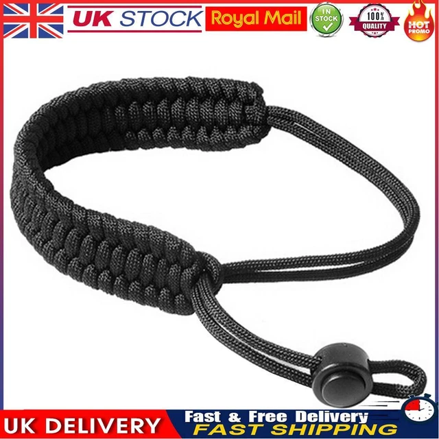 Nylon Camera Paracord Practical Life Ropes Men Women Camping Gear (Black)