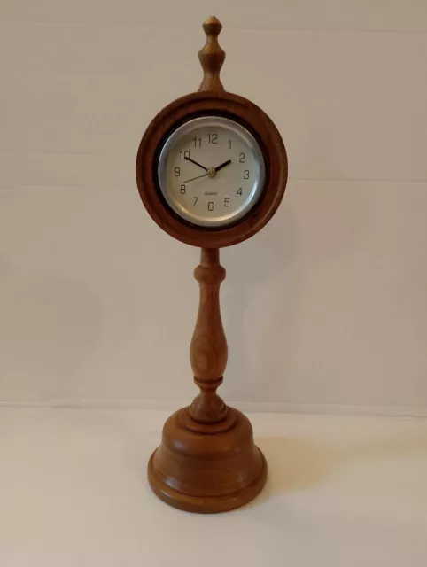 Pedestal Clock Solid Wood Creatively Turned  And  Designed 2