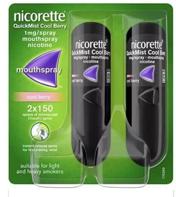 Nicorette QuickMist Cool Berry 1mg Mouthspray - Pack of 2