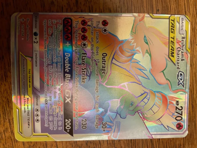 Rainbow Reshiram & Charizard GX 217/214 