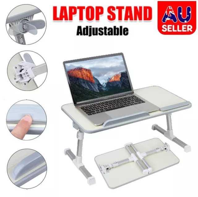 Laptop Desk Foldable Study Stand Adjustable Computer Table Portable Tray Bed