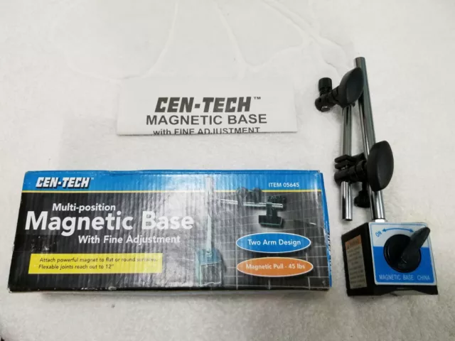 Cen-Tech Multi-Position Magnetic Base w/Fine Adjustment (New)