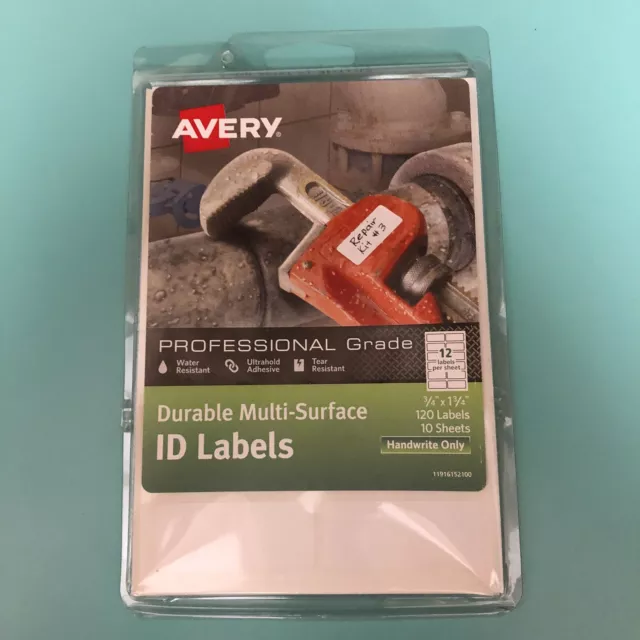AVERY  Professional-Grade Durable ID Labels, 10 Sheets, 120/PK ( 61521 )