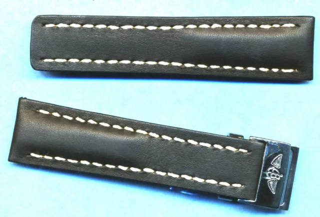 20MM MB Véritable Cuir Sangle Extra Long Pour 20mm Breitling Boucle Déployante