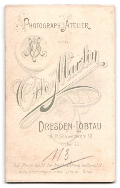 Fotografie Otto Martin, Dresden-Löbtau, Reisewitzerstr. 18, Portrait Herr mit Z 2