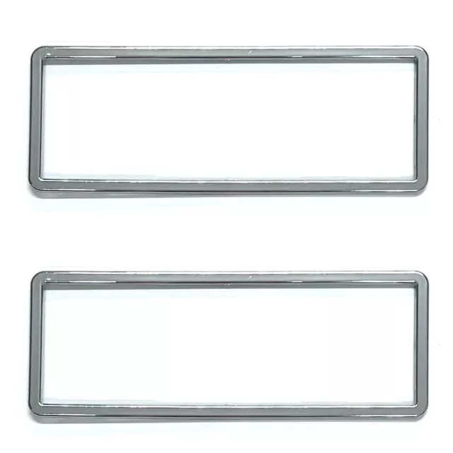 Chrome Number Plate Surrounds Frames Set Fits QLD Standard Plates 372mm x 134mm