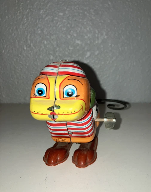 VINTAGE JAPANESE WINDUP Tin Toy D Mouse Monkey Cat Dog Y Yone Made in