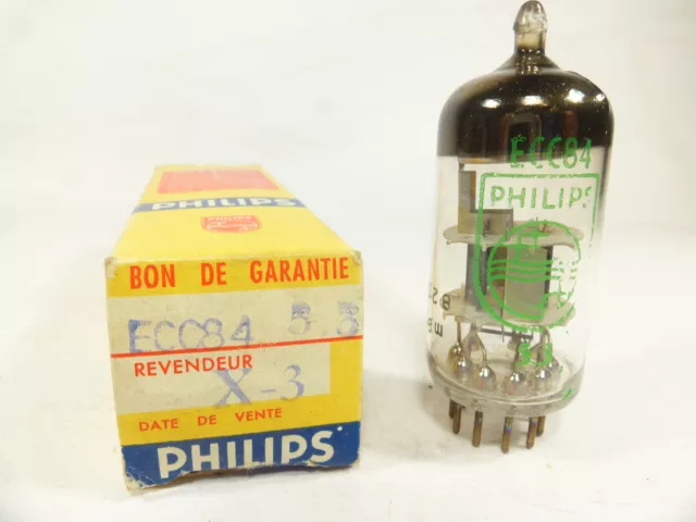 one boxed tube vintage ECC84 Philips B code, made by Mullard NOS & NIB