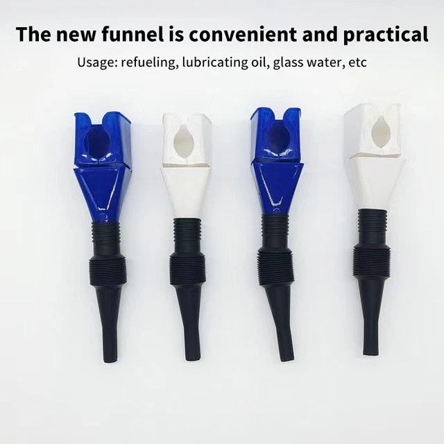 FOLDING RETRACTABLE HOSE Fuel Funnels Square Mouth Snap Auto Repair