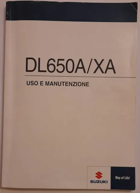 Libretto Uso E Manutenzione Suzuki DL650A/XA V-Strom Italiano 99011-11J64-01E