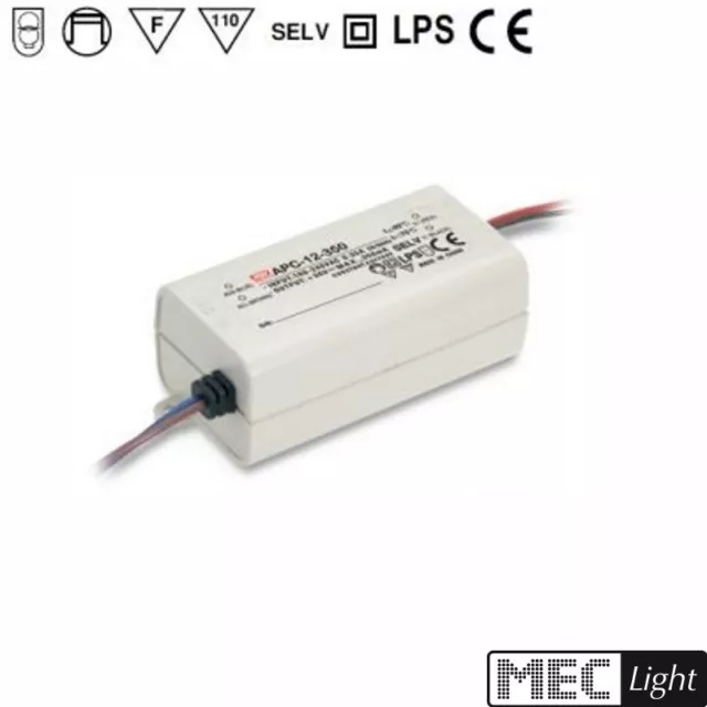 LED Netzteil / Trafo 350mA Konstantstrom 9-36V DC 12,6W (APC-12-350) MEANWELL