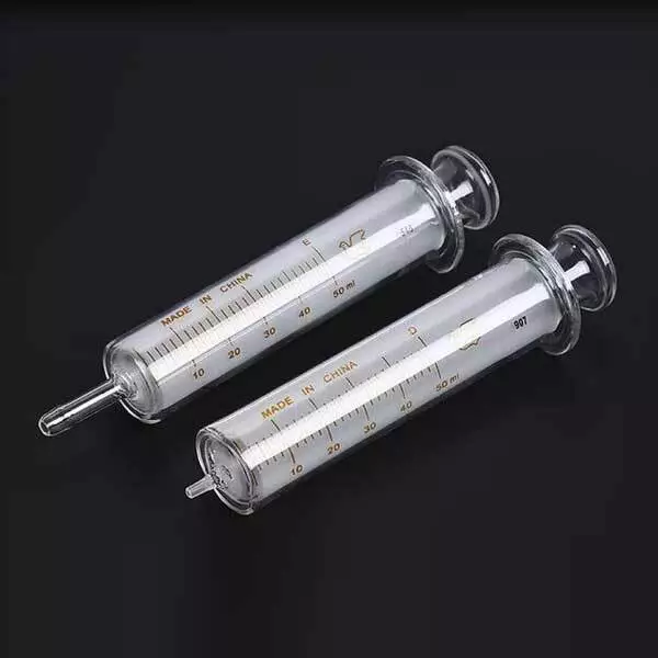 Wholesale 1ml-100ml Glass Syringe Sampler Laboratory Reusable Chemistry Injector 3