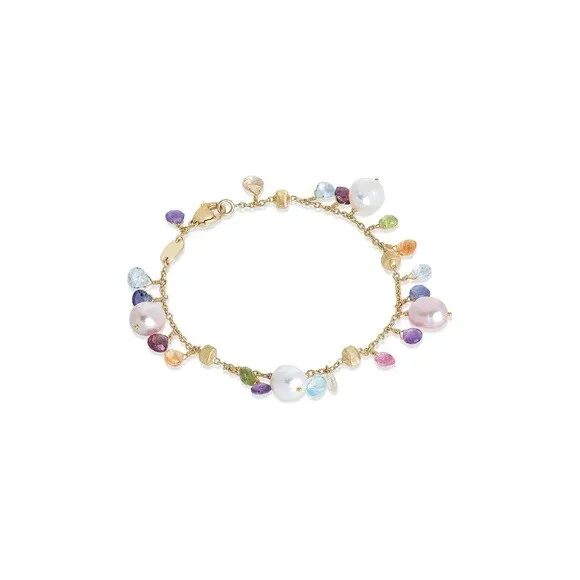 BB2584-MIX114 Y Marco Bicego/Paradise/Bracelet 7 1/8in / Yellow Gold With Pe