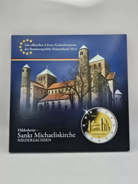 BRD 5 x 2 Euro Gedenkmünze 2014 ADFGJ- Niedersachsen- "Hildesheim  ST. Michael"