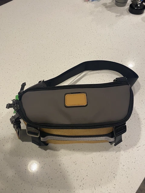 NWT Tumi Alpha Bravo Men's Golden Brown Ballistic Nylon Platoon Sling Bag