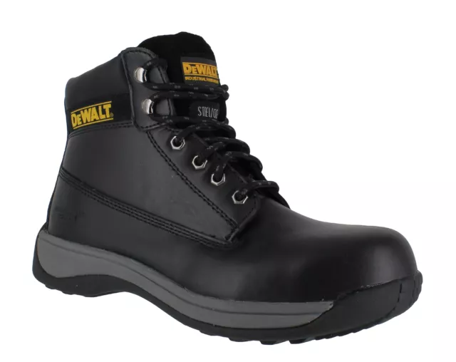 Mens DeWalt Apprentice Leather SB Safety Steel Toe Lace Up Boots Sizes 7 to 12