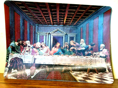 Vintage The Last Supper 3D Post Card Jesus Christ Collector Series Unposted read