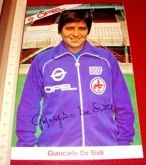 Foto A Cartolina Originale Card Giancarlo De Sisti Fiorentina 1983 Opel + Panini